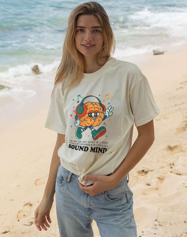 For God Has Not Given Us A Spirit Christian Jesus Love Sound Mind Ivory Comfort Colors T Shirt - Image 3