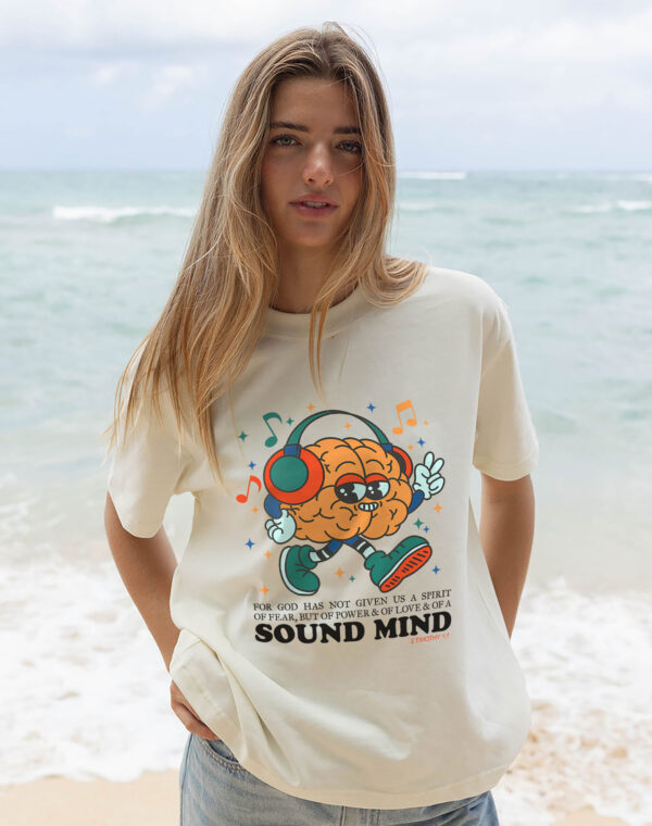 For God Has Not Given Us A Spirit Christian Jesus Love Sound Mind Ivory Comfort Colors T Shirt - Image 2
