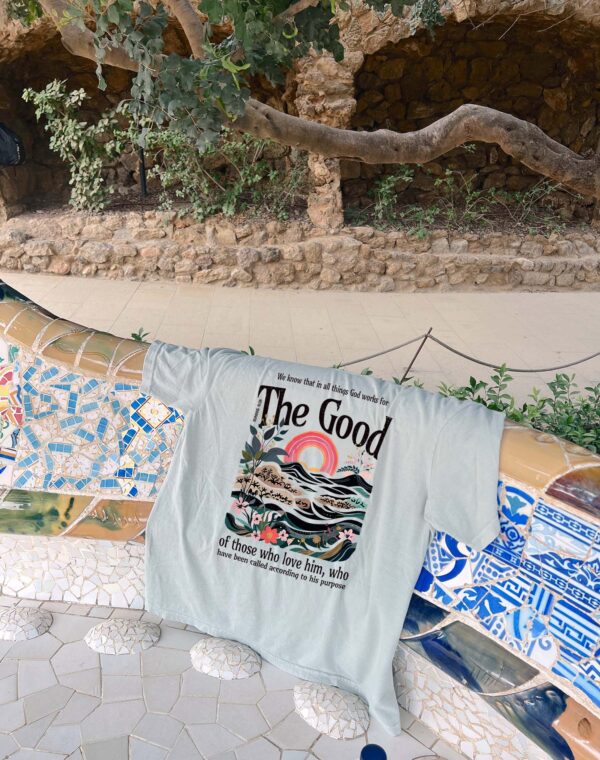 We Know That In All Thing God Work For The Good Romans 8:28 Christian Bay Color Comfort T Shirt - Image 4