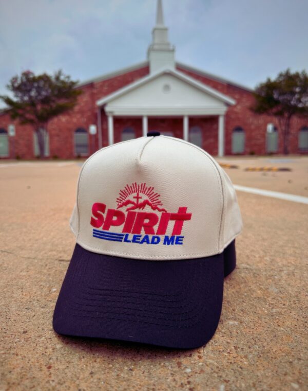Spirit Lead Me Trus In God Christian Natural Black Embroidered Baseball Cap