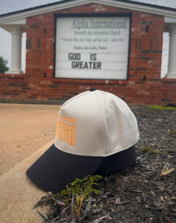 Not Today Satan Christian Praise God Natural Black Embroidered Baseball Cap - Image 2