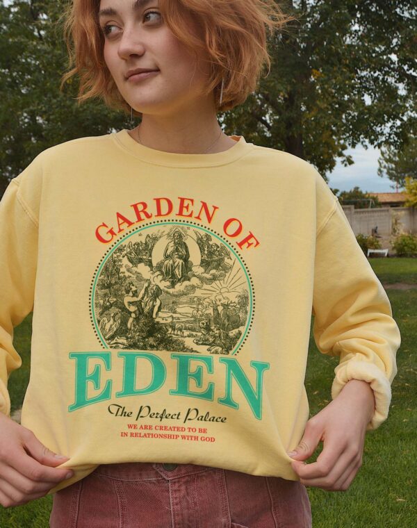 Garden Of Eden The Perfect Palace Christian God Love Butter Comfort Colors Sweatshirt