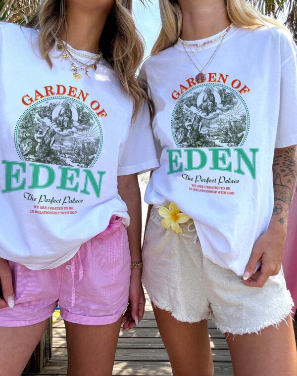 Garden Of Eden The Perfect Palace Christian God Love White Comfort Color T Shirt - Image 3