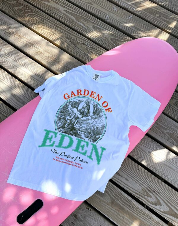 Garden Of Eden The Perfect Palace Christian God Love White Comfort Color T Shirt - Image 4