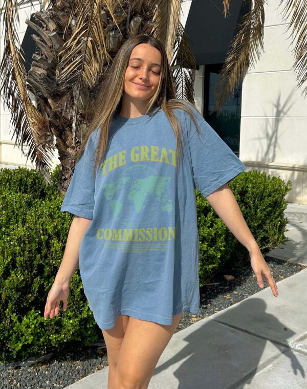 The Great Commission From God Christian Jesus Lover Blue Jean Comfort Colors T Shirt - Image 2