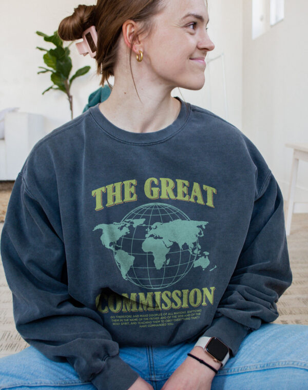 The Great Commission From God Christian Jesus Lover Pepper Comfort Colors Sweatshirt - Image 2