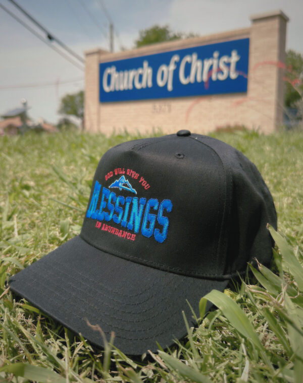 God Will Give You Blessing Christian Black Embroidered Baseball Cap - Image 4